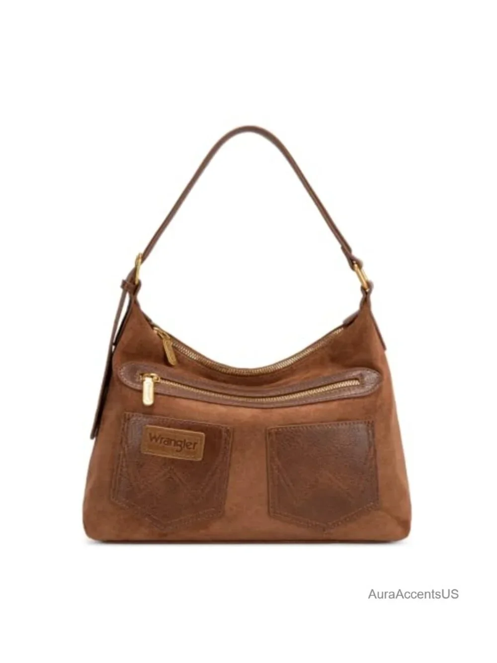 Faux Suede Slouchy Hobo Bag Women Handbag Purse